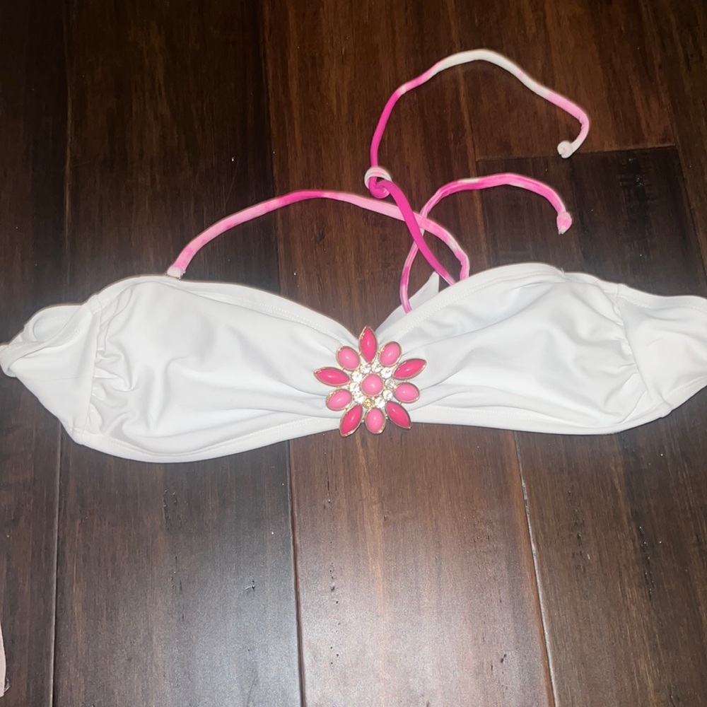 Pretty Flower strapless bikini top